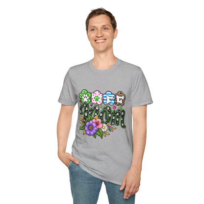 Mom Paw Print Floral T-Shirt  Mother’s Day Pet Lover Tee