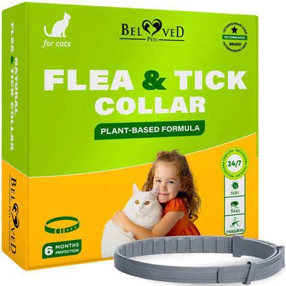 Natural Cat Flea Tick Collar 6-Month Protection