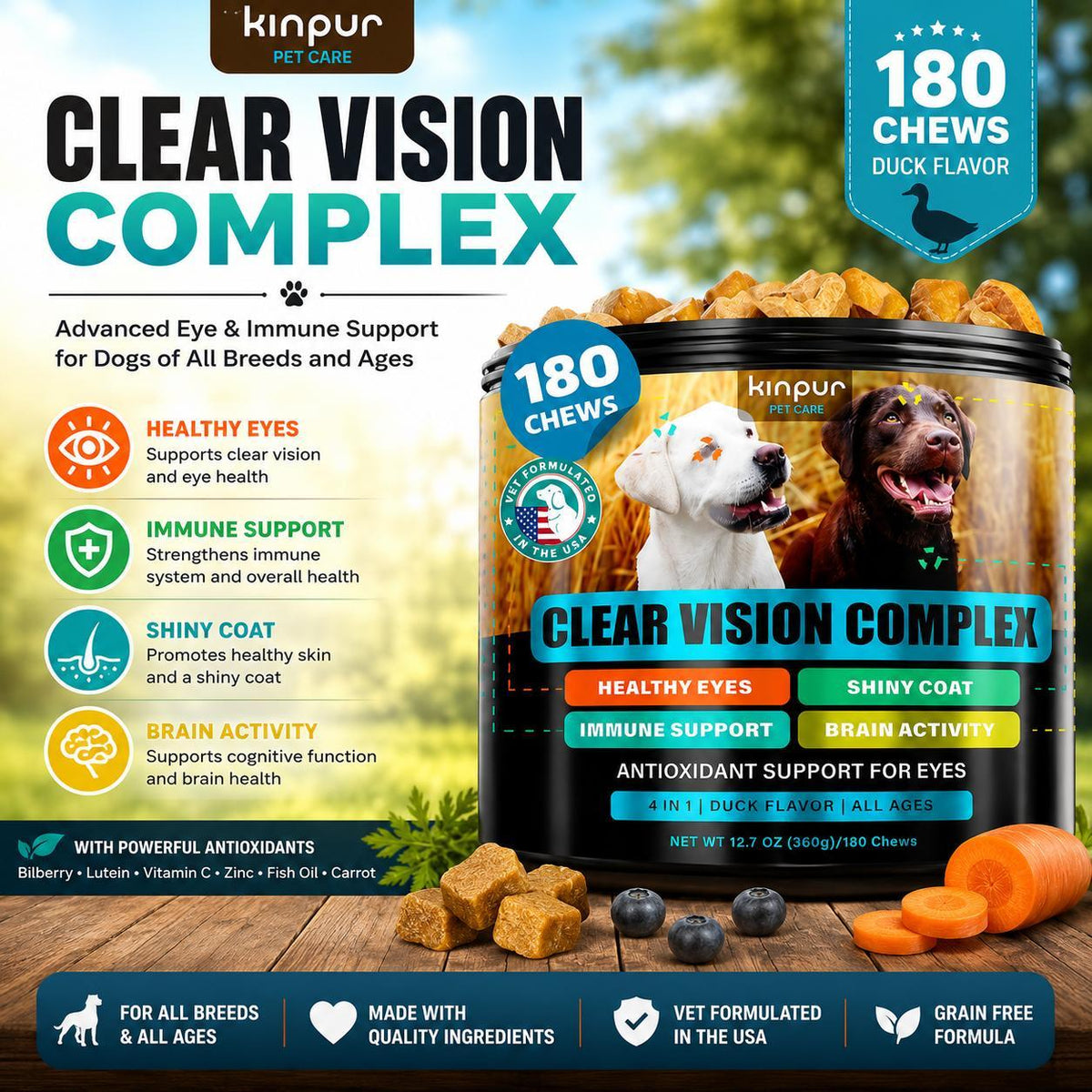 Dog Eye Vitamins with Lutein & Fish Oil