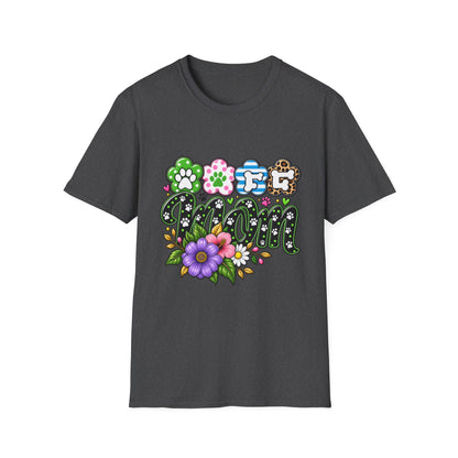 Mom Paw Print Floral T-Shirt  Mother’s Day Pet Lover Tee