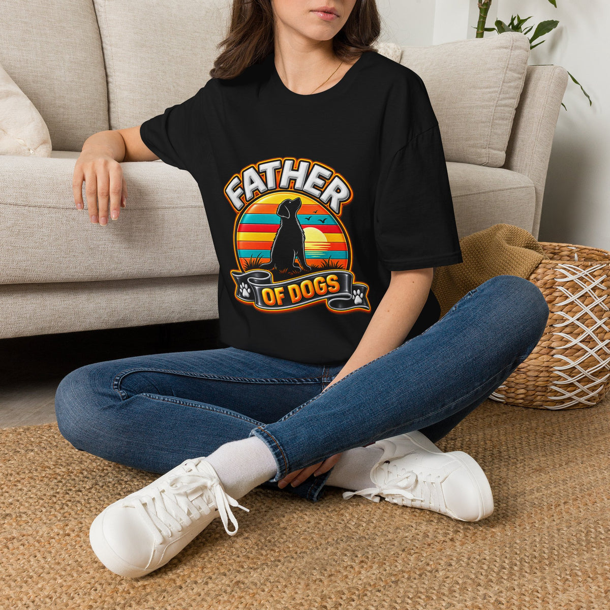 Father of Dogs T-Shirt — Retro Dog Dad Tee