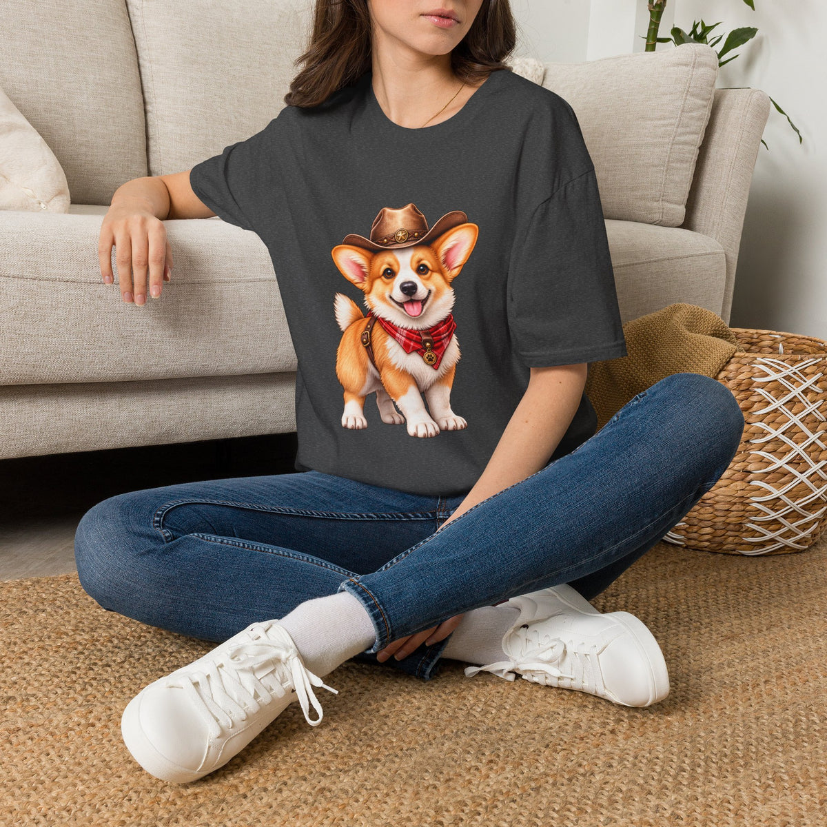 Cute Western Dog Tee with 'Howdy' Vibe