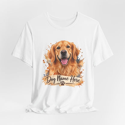 Custom Dog Name T-Shirt — Personalized Dog Portrait Tee