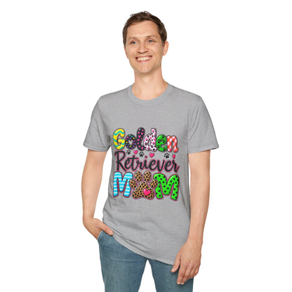 Golden Retriever Mom T-Shirt — Paw Print Dog Lover Tee