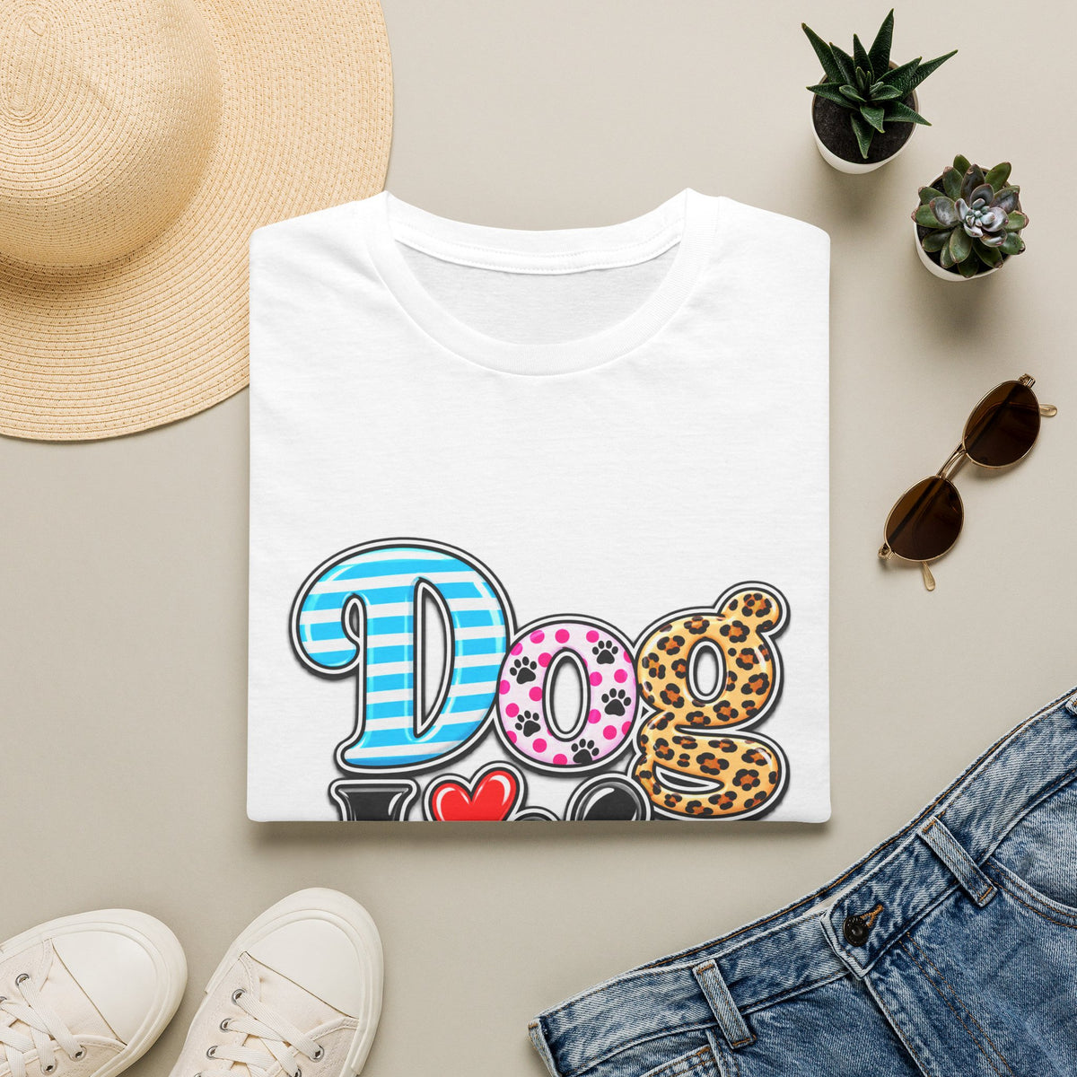 Dog Life T‑Shirt — Colorful Patterned Pet Lover Tee