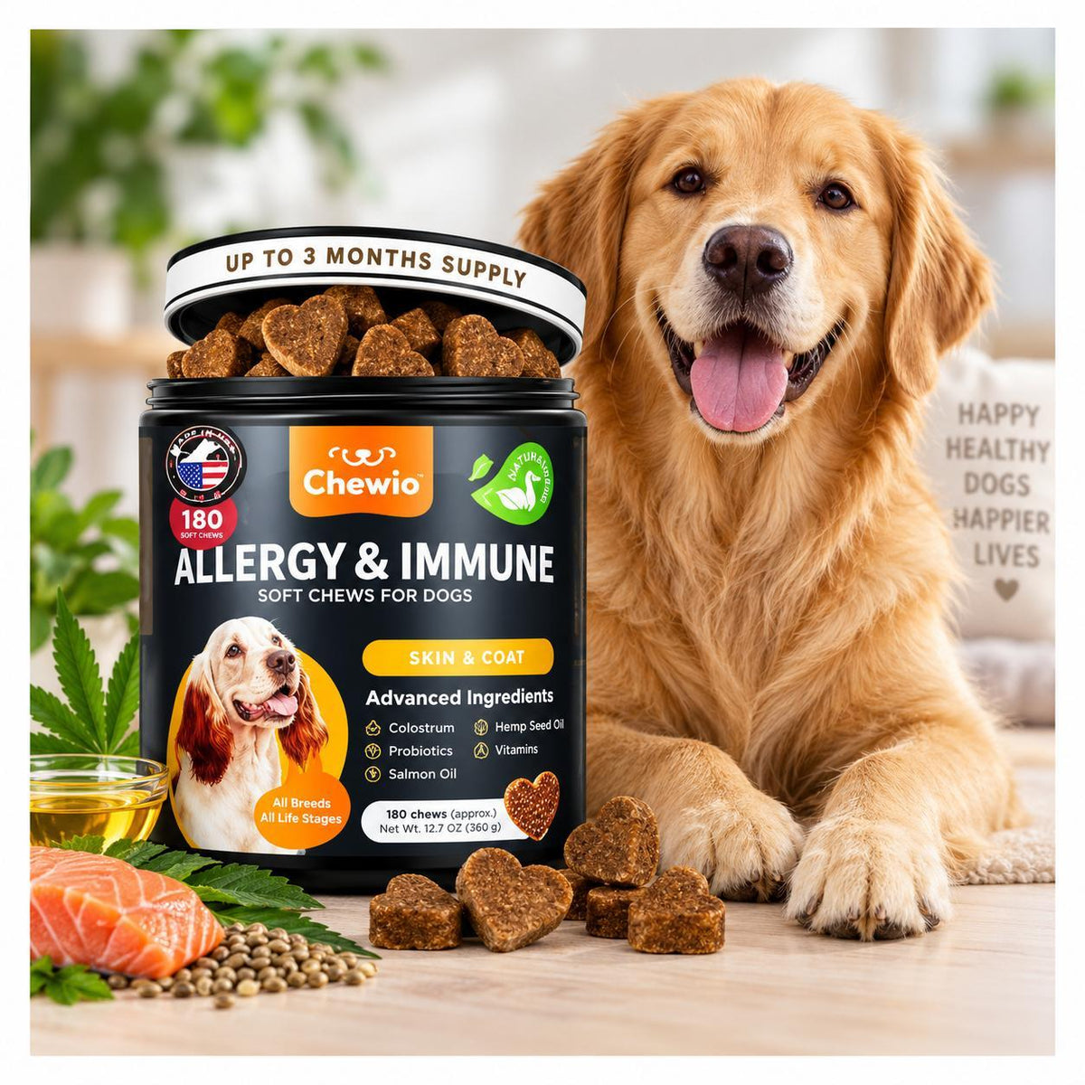 Dog Allergy Relief Chews for Itchy Skin