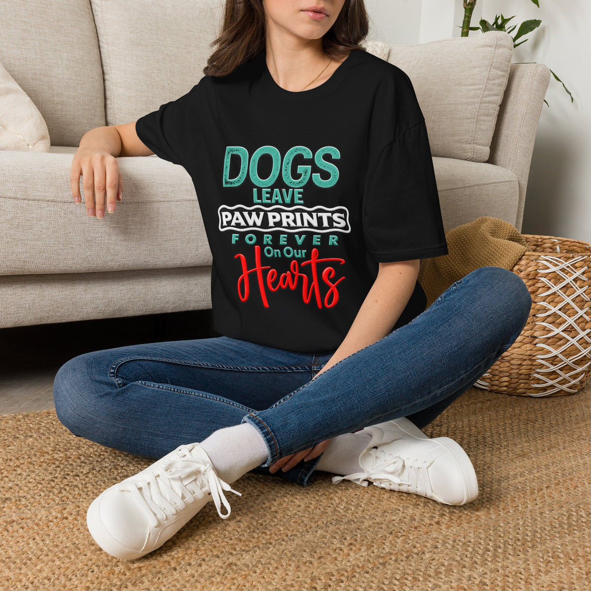 Dogs Leave Paw Prints, Forever in Our Hearts T-Shirt