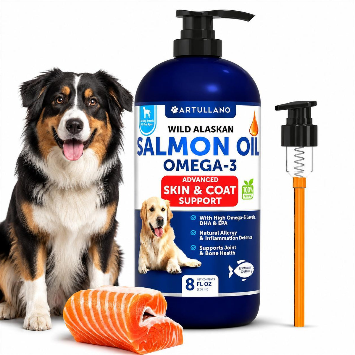 Wild Alaskan Salmon Oil for Dogs – Omega-3