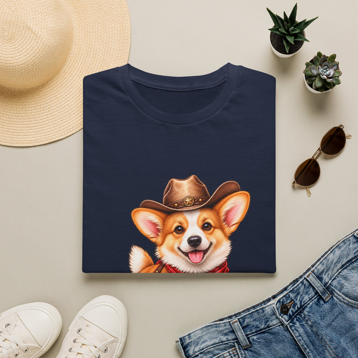 Cute Western Dog Tee with 'Howdy' Vibe