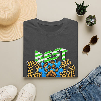 Best Dog Ever T-Shirt — Colorful Leopard & Paw Graphic