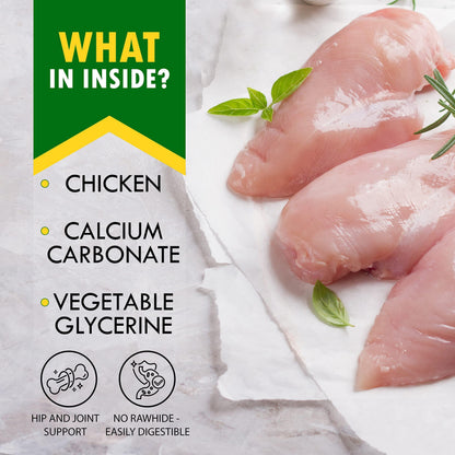 Chicken Wrapped Dog Calcium Bones Rawhide Free Chews