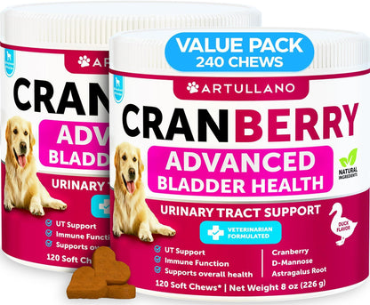 (2 Pack) Dog Urinary Tract Cranberry Chews