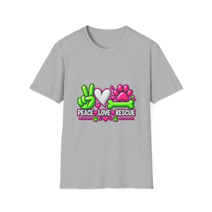 Rescue Vibes T-Shirt — Peace Love Rescue Graphic Tee