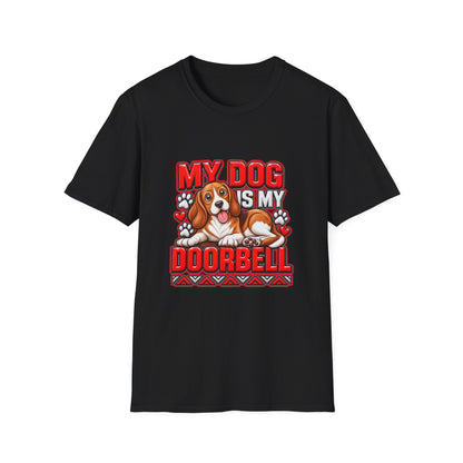 Dog Lover T-Shirt — "My Dog Is My Doorbell"
