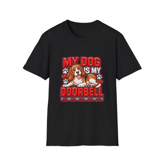 Dog Lover T-Shirt — "My Dog Is My Doorbell"