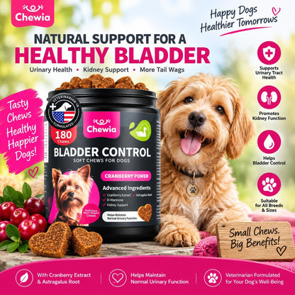 Dog UTI Cranberry Chews for Bladder Support