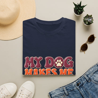 My Dog Makes Me Happy" Retro Paw Graphic