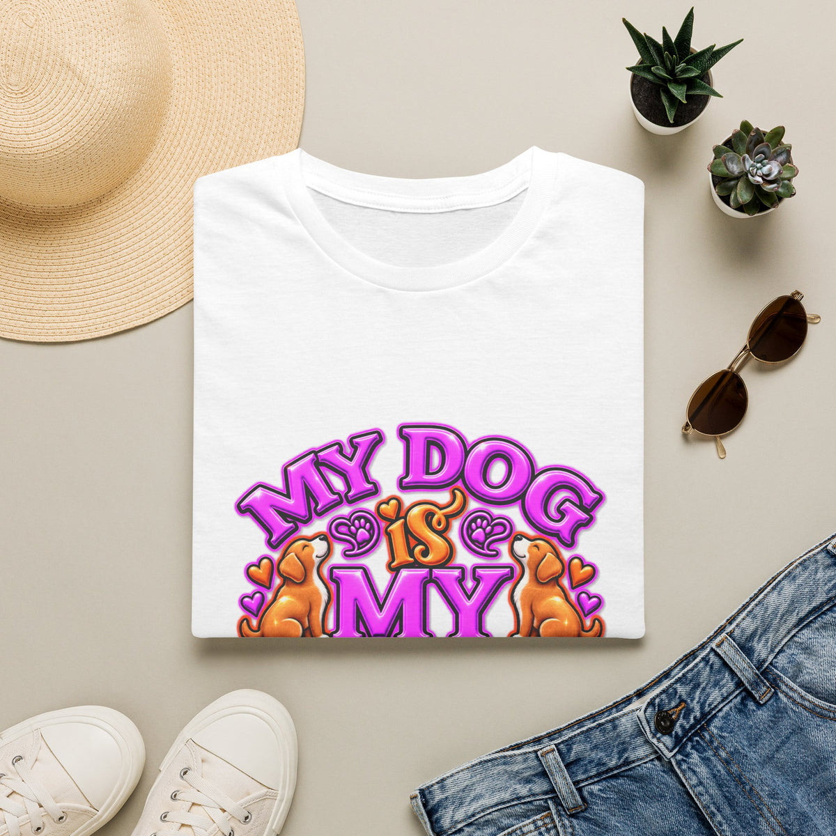 Dog Is My Bestie T-Shirt — Cute Paw Print Pet Lover Tee