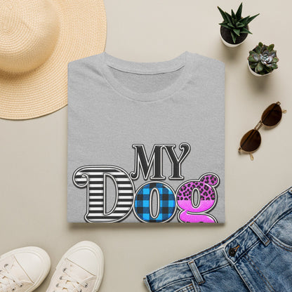 My Dog Is My Heart T-Shirt — Colorful Plaid