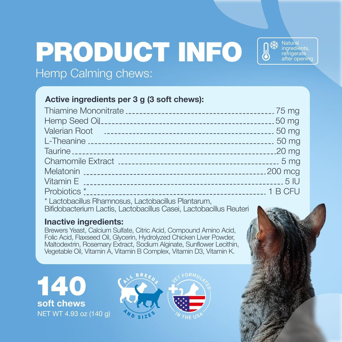 Cat Calming Treats with Hemp & Melatonin Chews