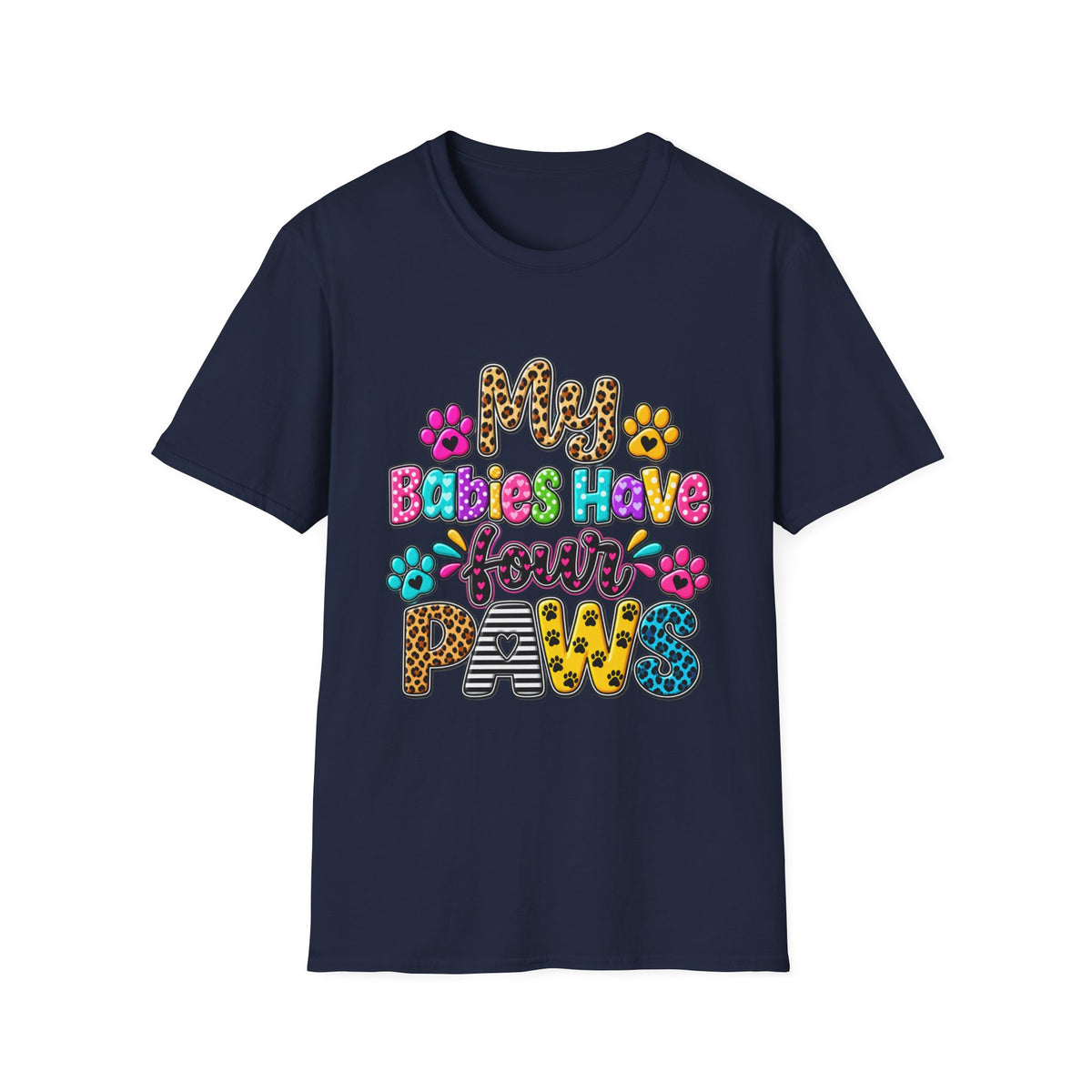 Babies Have Your Paws Cute Leopard Paw Print Graphic Tee