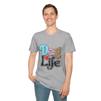 Dog Life T‑Shirt — Colorful Patterned Pet Lover Tee