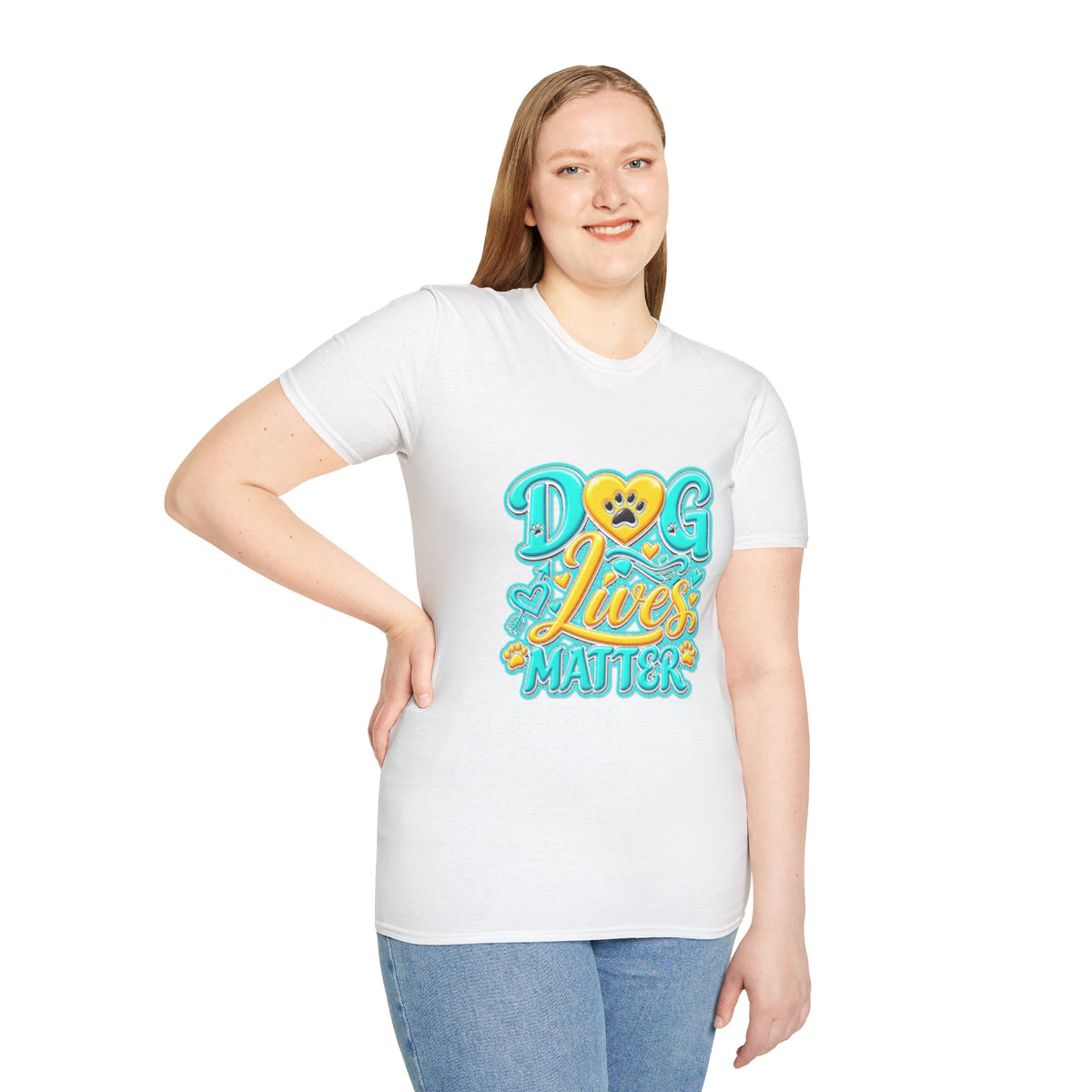 Dog Lives Matter T-Shirt – Cute Paw Heart Pet Rescue Tee