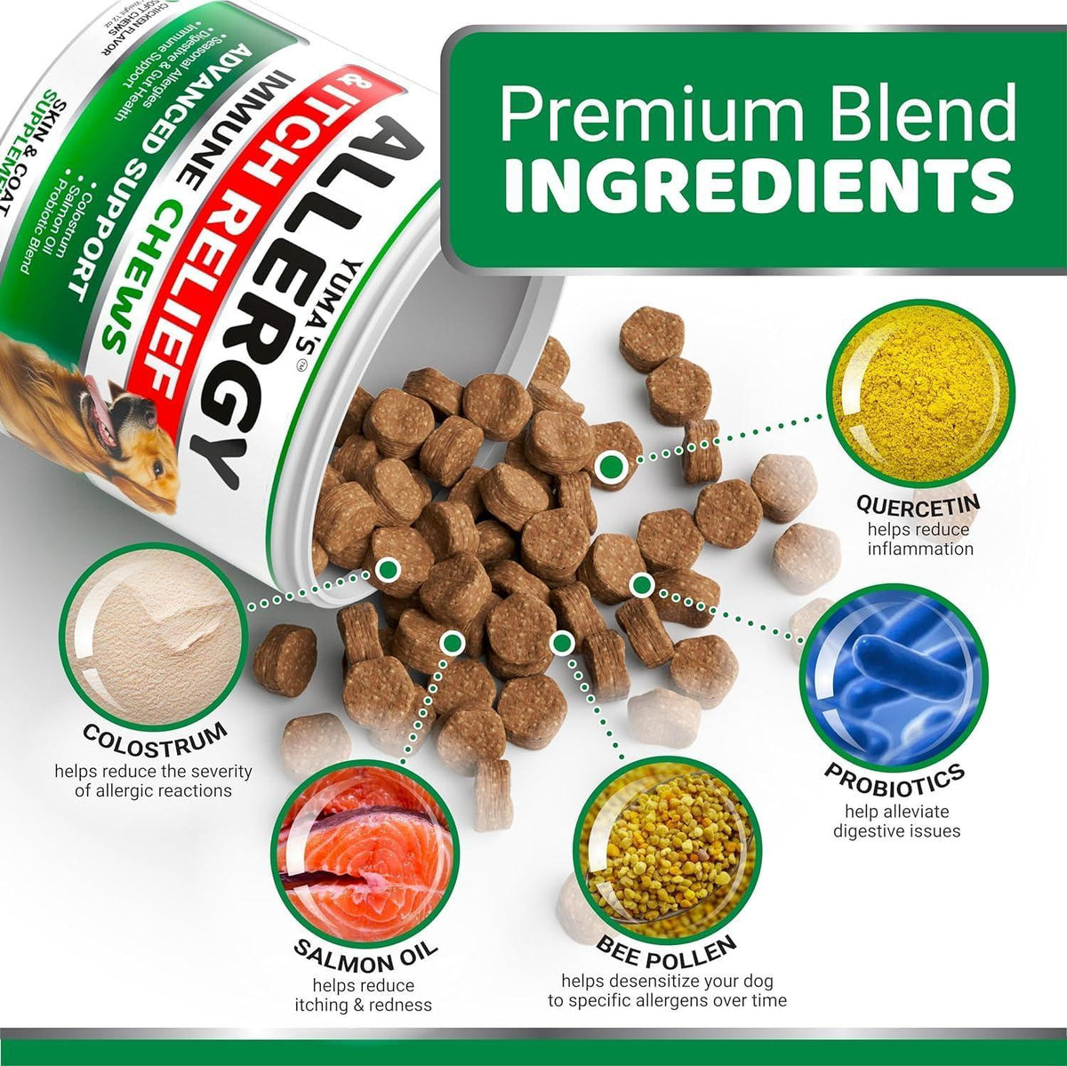 YUMA'S Dog Allergy Relief Chews – Itch & Skin Support