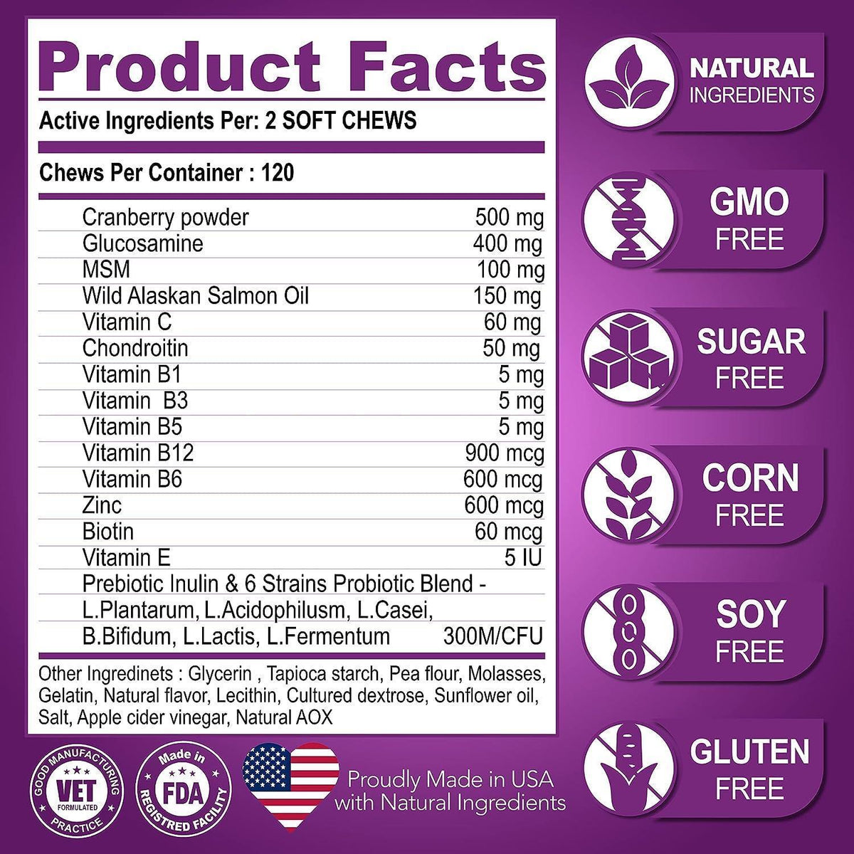 Senior & Puppy Dog Multivitamin Chews with Glucosamine