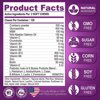 Senior & Puppy Dog Multivitamin Chews with Glucosamine