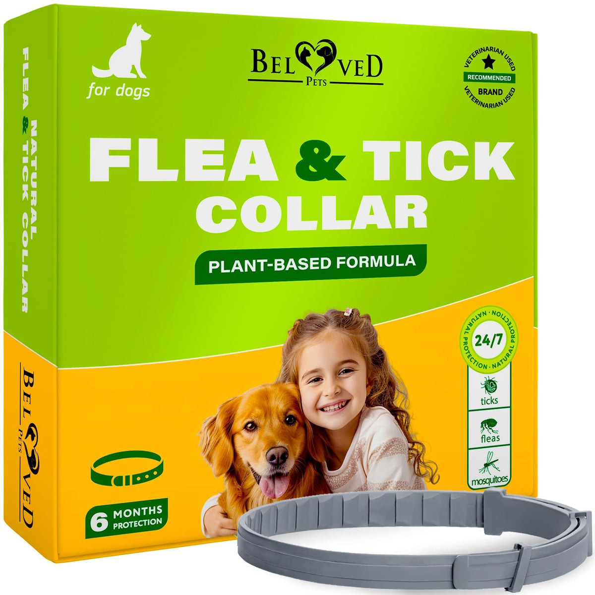 Natural Flea & Tick Collar for Dogs