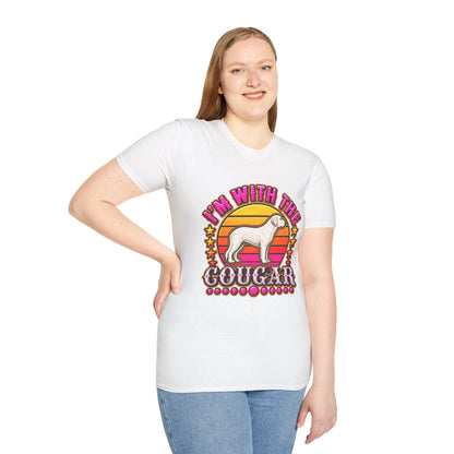 I'm With the Cougar T-Shirt – Retro Sunset Cougar Graphic Tee