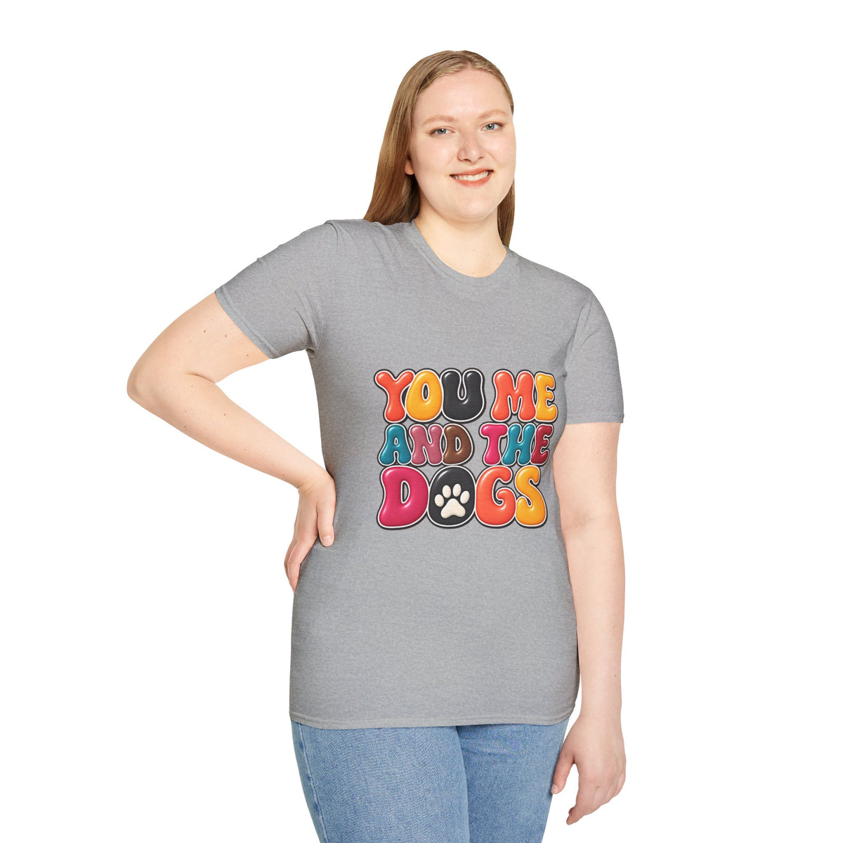 You, Me and the Dogs T-Shirt — Retro Dog Lover Tee