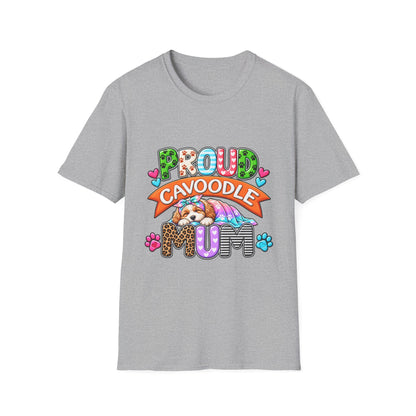 Proud Cavoodle T‑Shirt — Cute Colorful Cavoodle Mom Tee