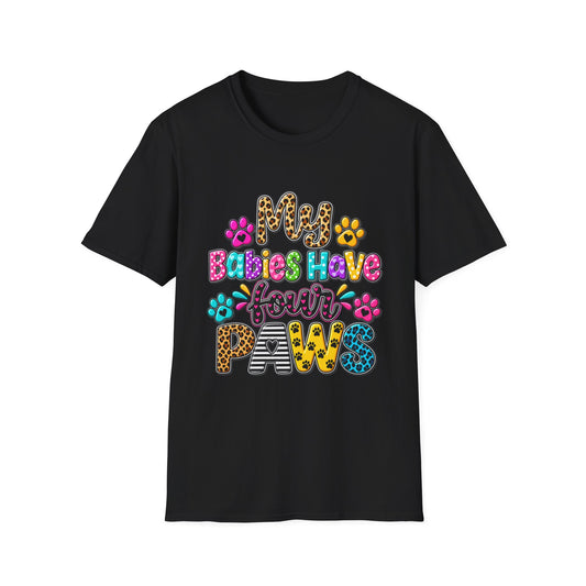 Babies Have Your Paws Cute Leopard Paw Print Graphic Tee