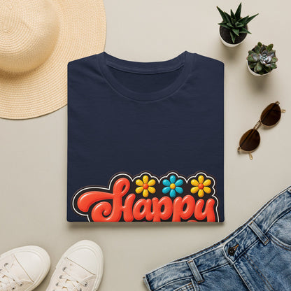 Happy Kisses T-Shirt — Retro Floral Graphic Tee