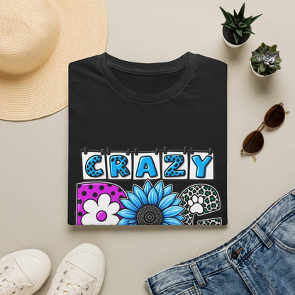 Crazy Dog Lady T-Shirt — Colorful Floral Typography