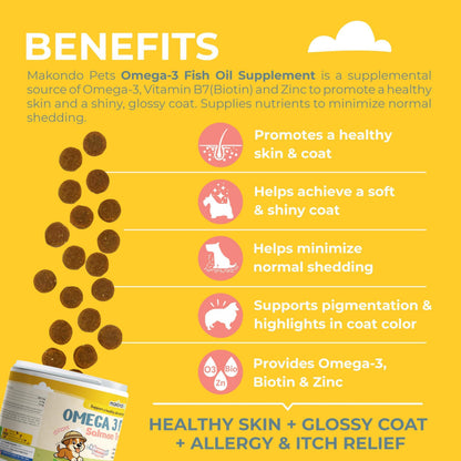 Omega 3 Dog Chews for Shedding & Skin