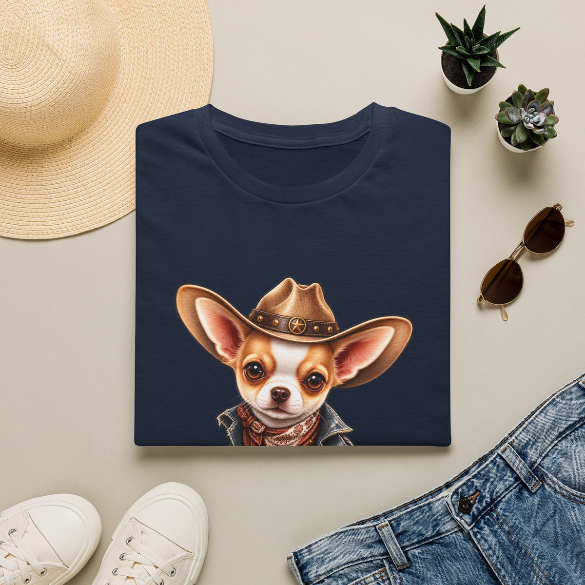 Cowboy Chihuahua T-Shirt —Cute Western Dog