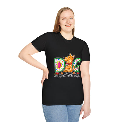 Dog Mom T-Shirt  Polka Dot Pup Tee for Pet Lovers