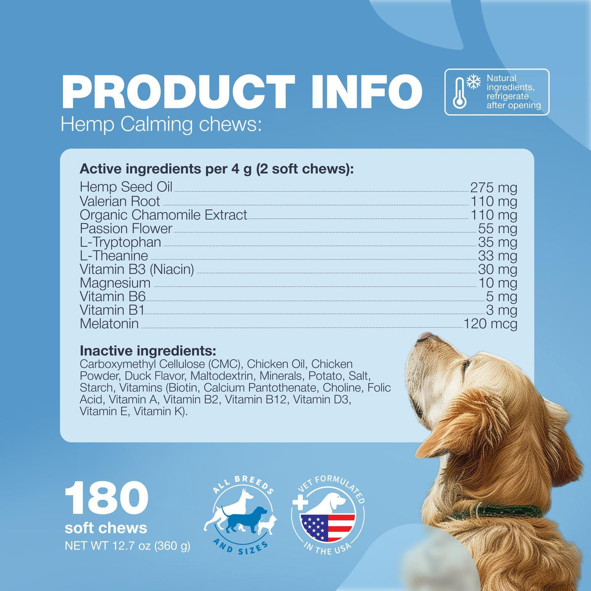 Hemp Calming Chews for Dogs Anxiety Relief