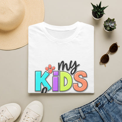 My Kids Have Paws T-Shirt — Colorful Pet Parent Mom Tee