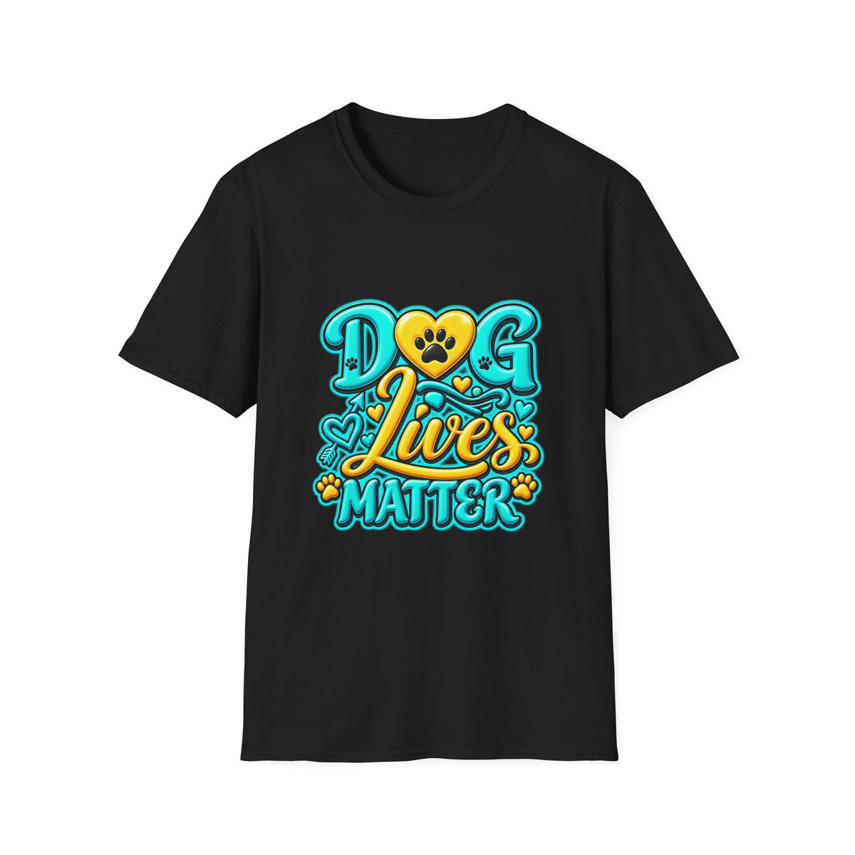 Dog Lives Matter T-Shirt – Cute Paw Heart Pet Rescue Tee