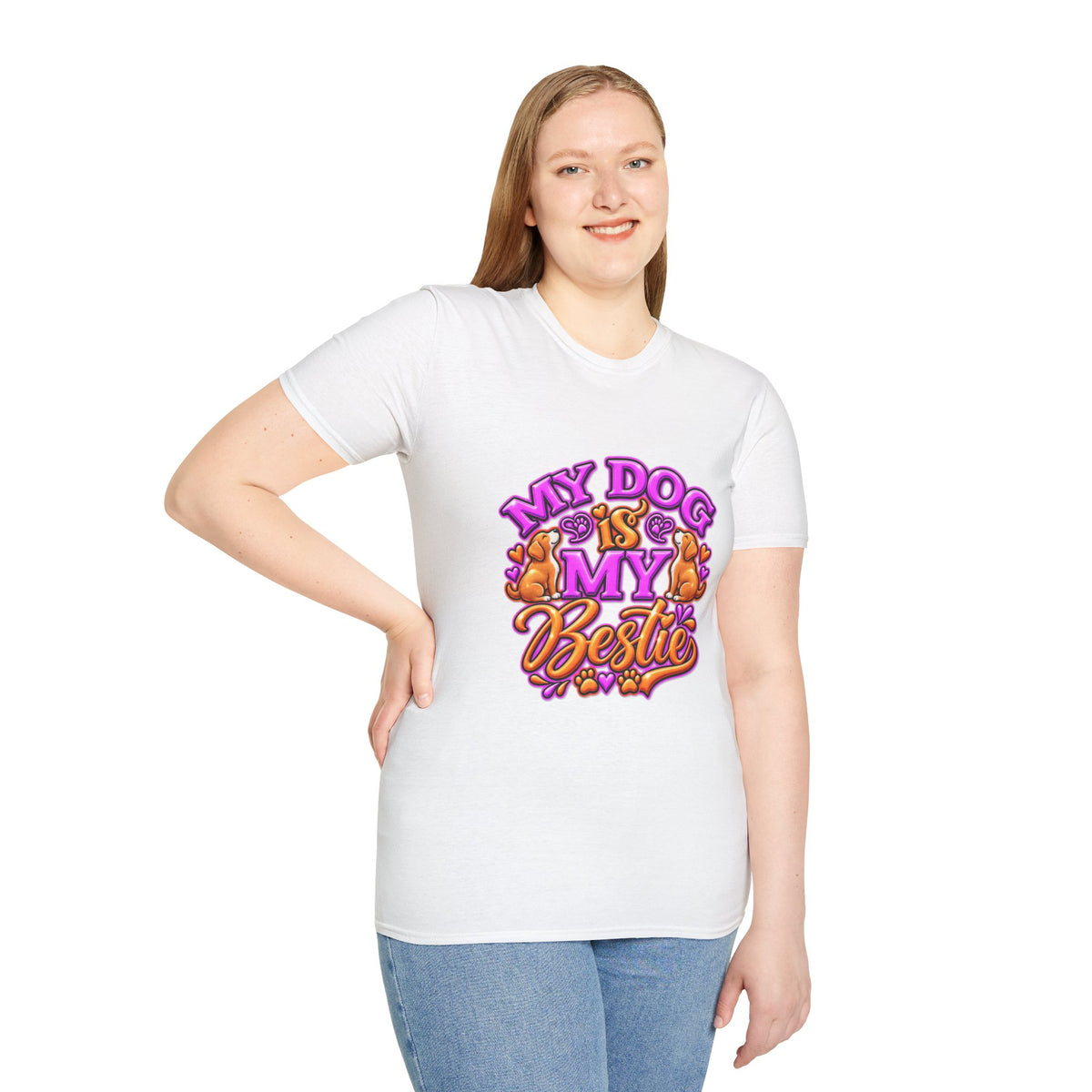 Dog Is My Bestie T-Shirt — Cute Paw Print Pet Lover Tee