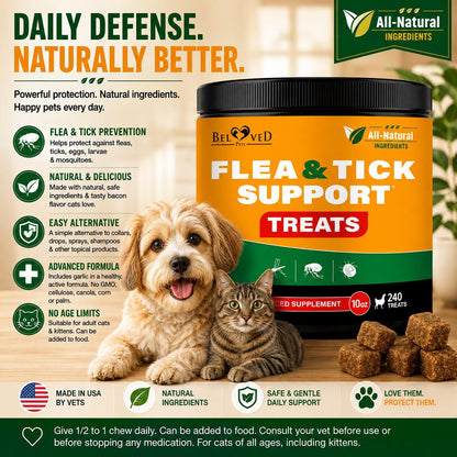 Flea and Tick Prevention Chews for Dog and Cats