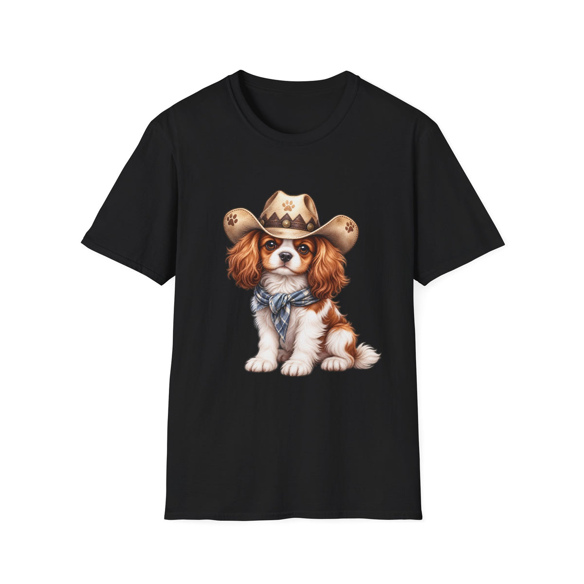 Cavalier King Charles Cowboy Dog T-Shirt