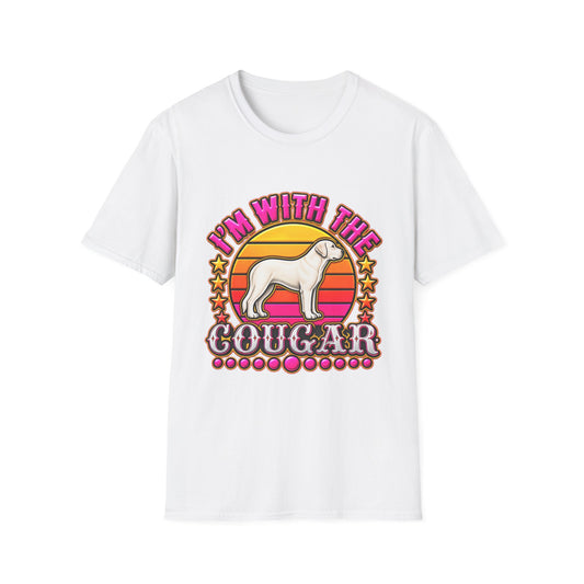 I'm With the Cougar T-Shirt – Retro Sunset Cougar Graphic Tee