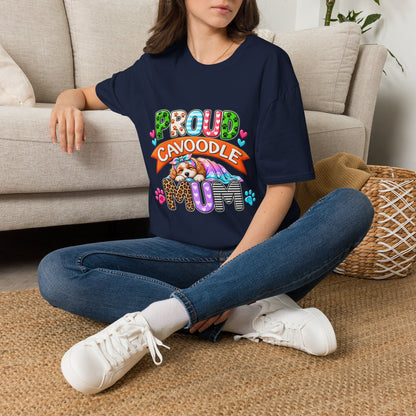 Proud Cavoodle T‑Shirt — Cute Colorful Cavoodle Mom Tee
