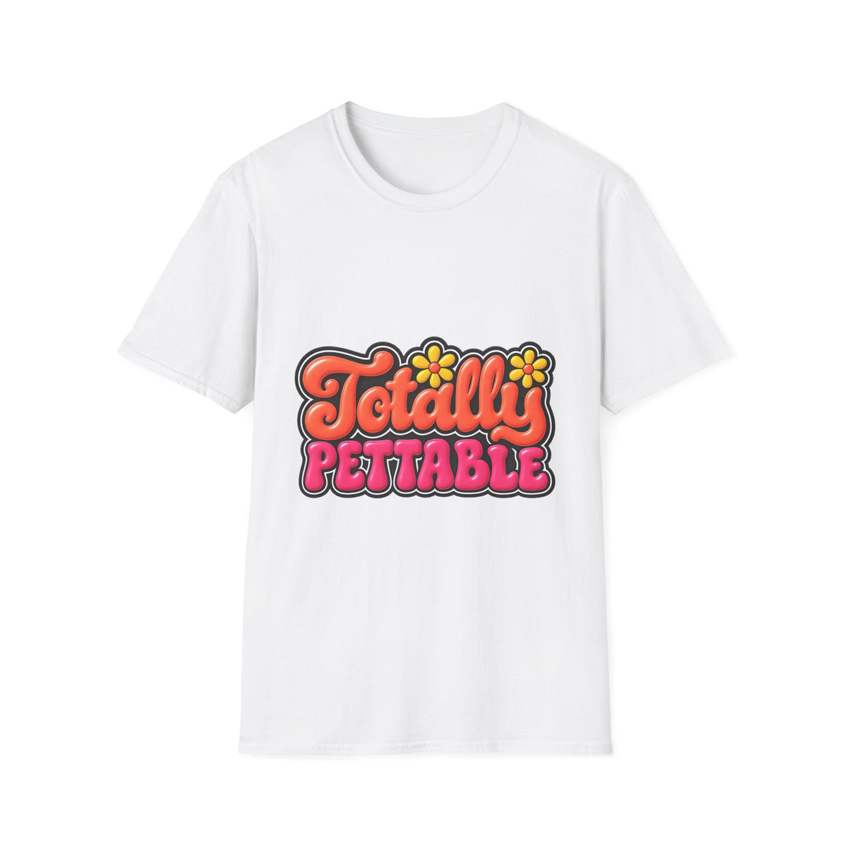 Totally Pettable T-Shirt — Retro Floral Graphic Tee