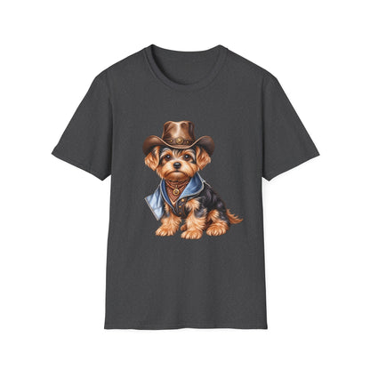 Cute Yorkshire Terrier in Western Hat Tee